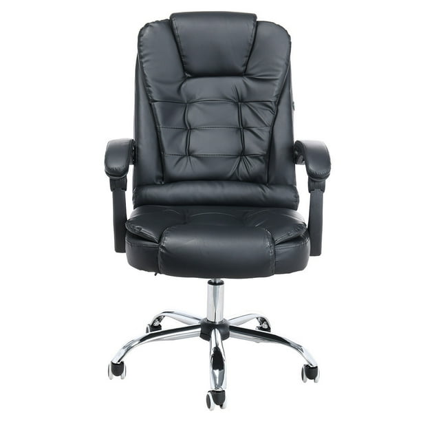 Office chair with massage function adjustable seat leather desk game chair